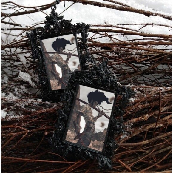 Afro Samurai Earrings Japanese Manga Jewelry - Picture 1 of 1